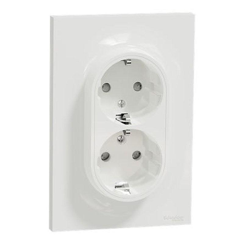 Schneider Electric White 2 Gang Cover Plate