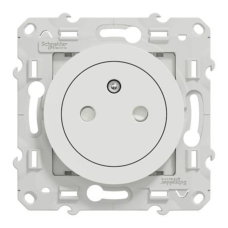 Schneider Electric Odace 2011 White 1 Gang Plug Socket, 16A Indoor, Type E