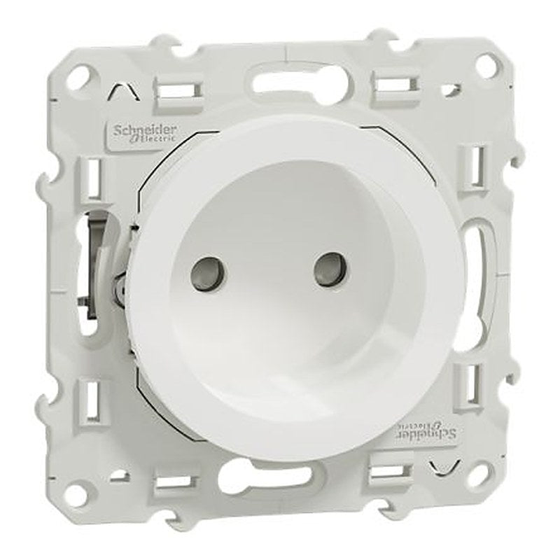 Schneider Electric Odace 2011 White Plug Socket, 16A