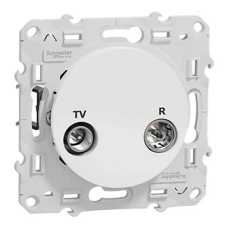Schneider Electric Socket White Male Socket, Flush