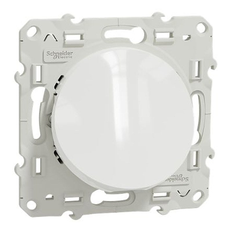 Schneider Electric Screw White Male Socket, Flush