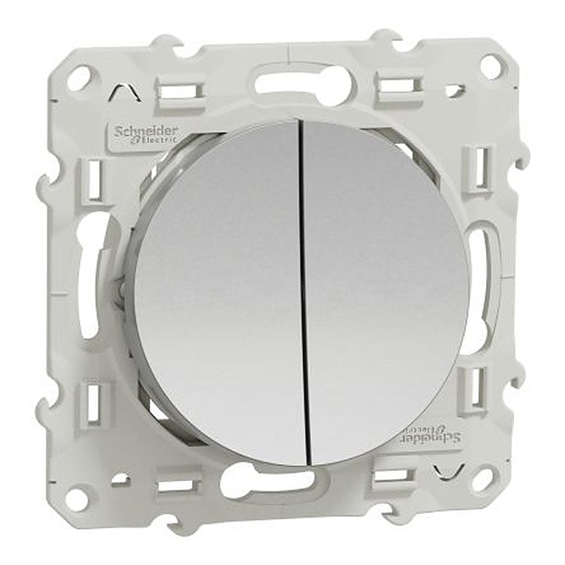 Schneider Electric Grey, 2 Way Rocker, 1 Gang, Odace 2011