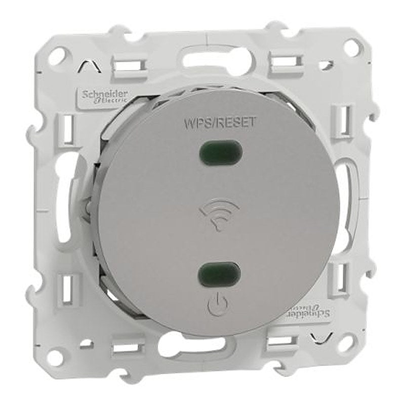 Schneider Electric Odace 2011 White, Grey Plug Socket