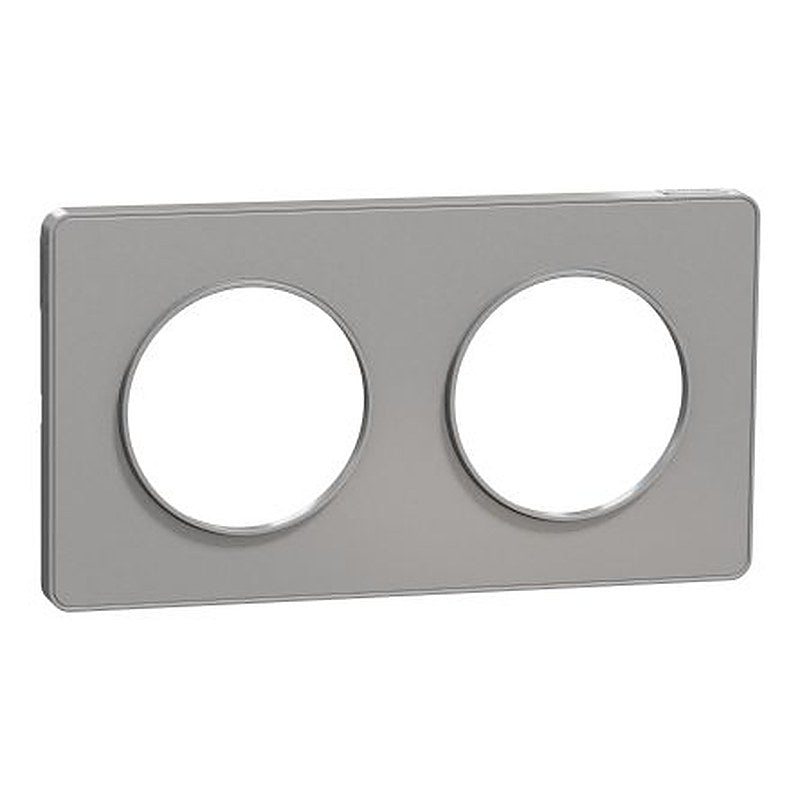 Schneider Electric Grey, 2 Gang, Odace 2011