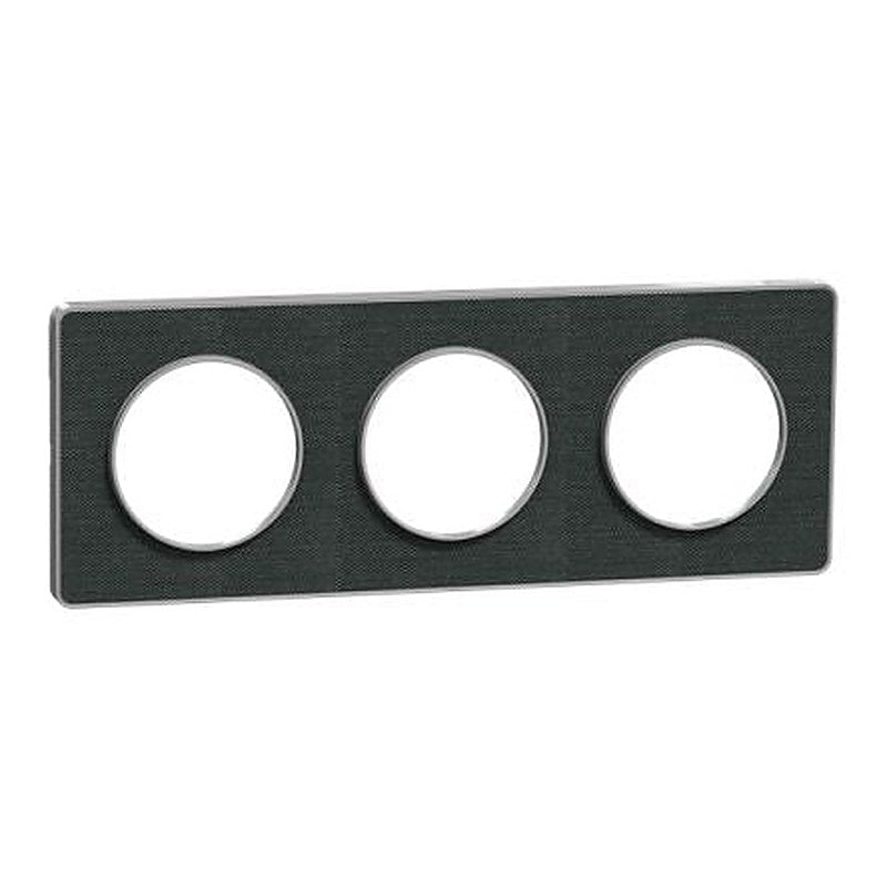 Schneider Electric Black 3 Gang Cover Plate