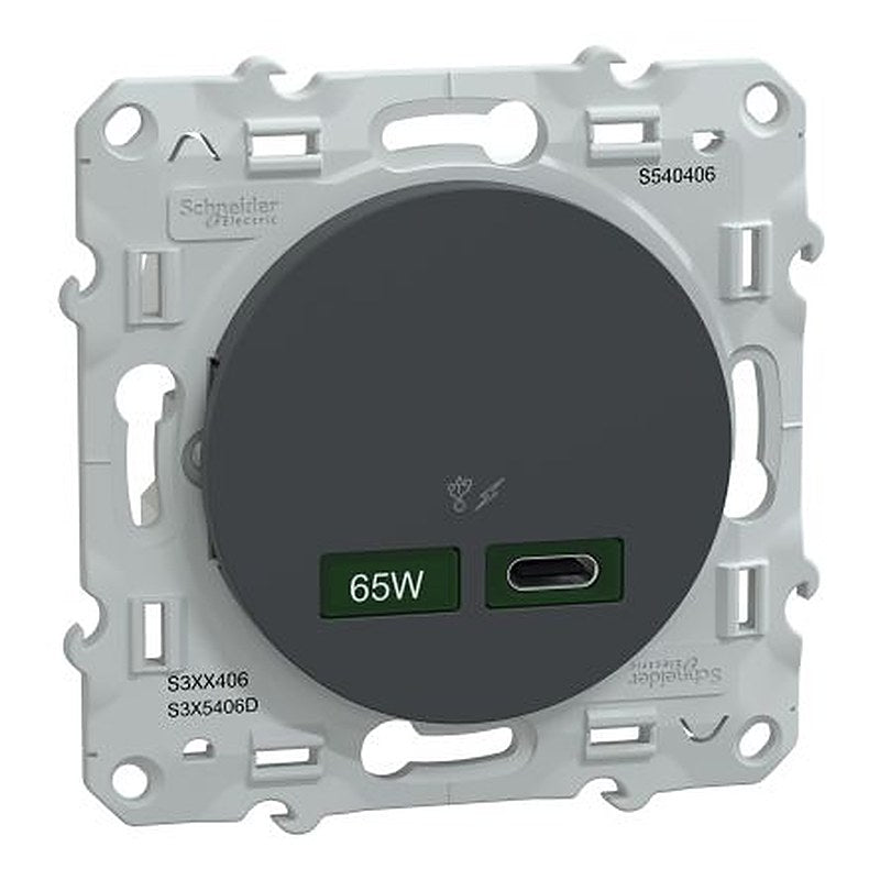 Schneider Electric Anthracite, 1 Gang, Odace 2011