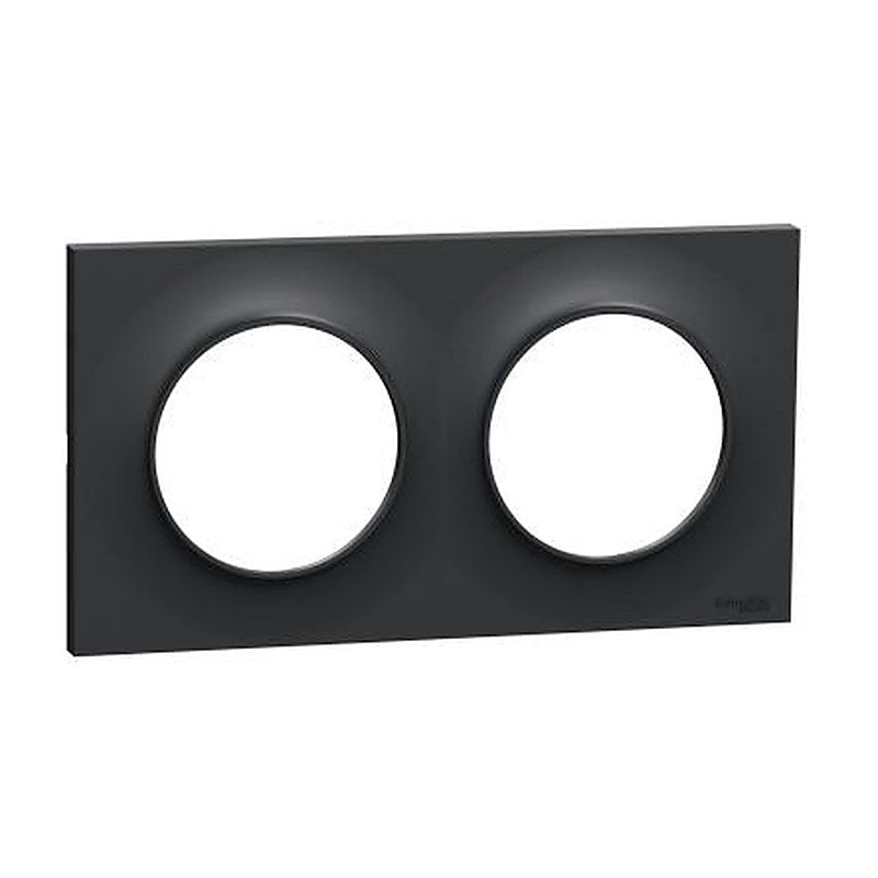 Schneider Electric Black 2 Gang Cover