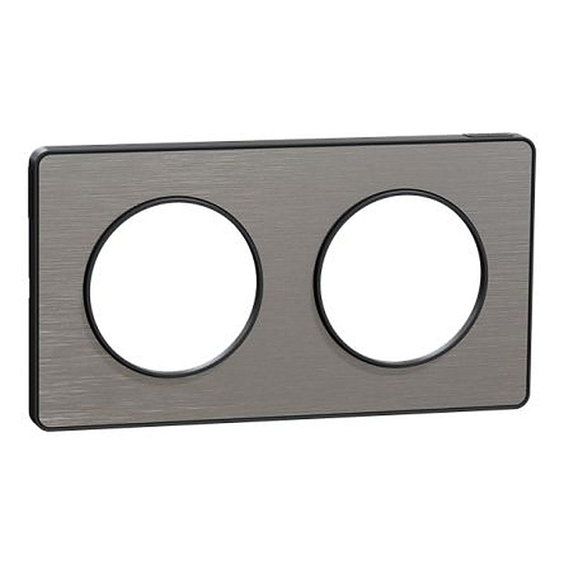 Schneider Electric Anthracite 2 Gang Cover Plate