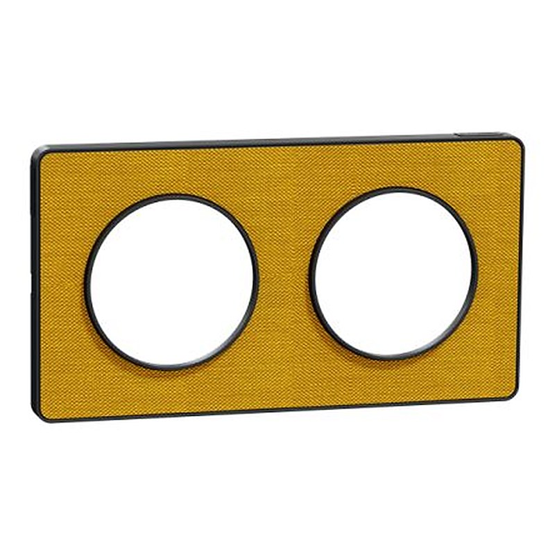 Schneider Electric Yellow 2 Gang Cover Plate