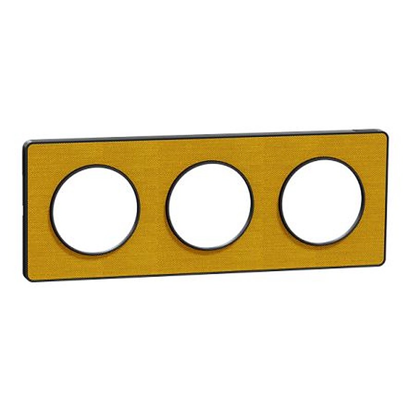 Schneider Electric Yellow 3 Gang Cover Plate