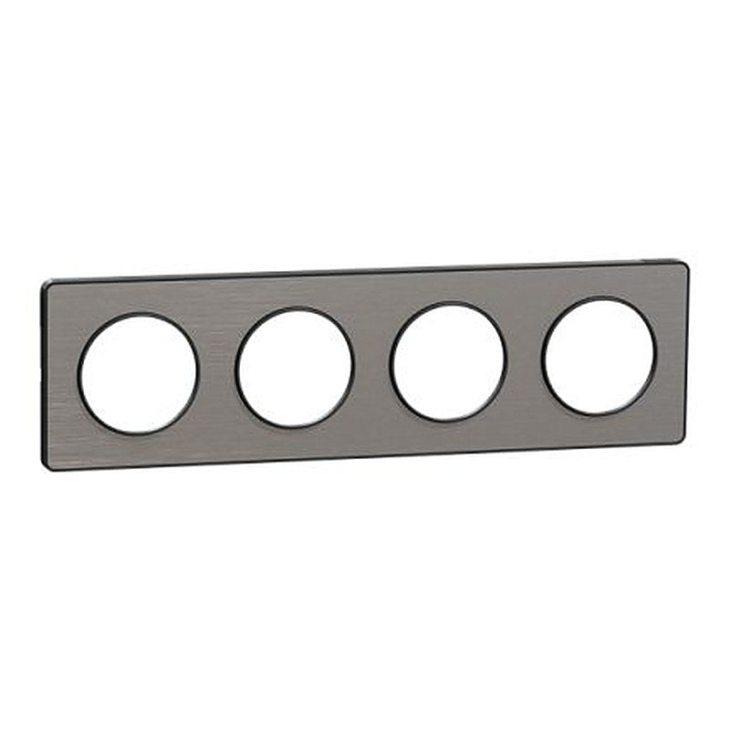 Schneider Electric Anthracite 4 Gang Cover Plate