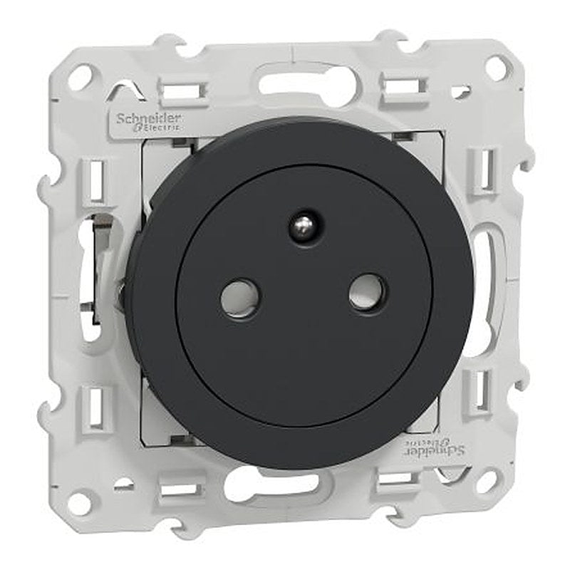 Schneider Electric, Odace 2011 IP21D Anthracite Light Switch, 2P+PE, Rated At 16A, 250V