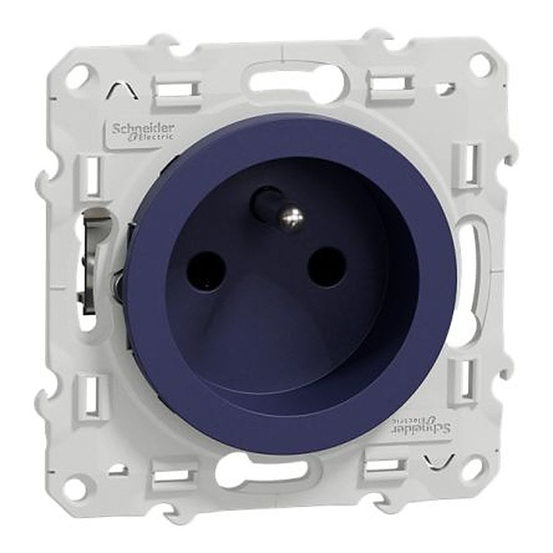 Schneider Electric Odace 2011 Blue, White Plug Socket, 16A