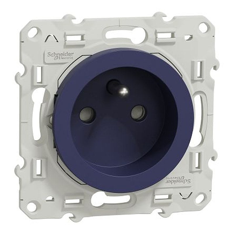 Schneider Electric, Odace 2011 IP21D Blue Light Switch, 2P+PE, Rated At 16A, 250V