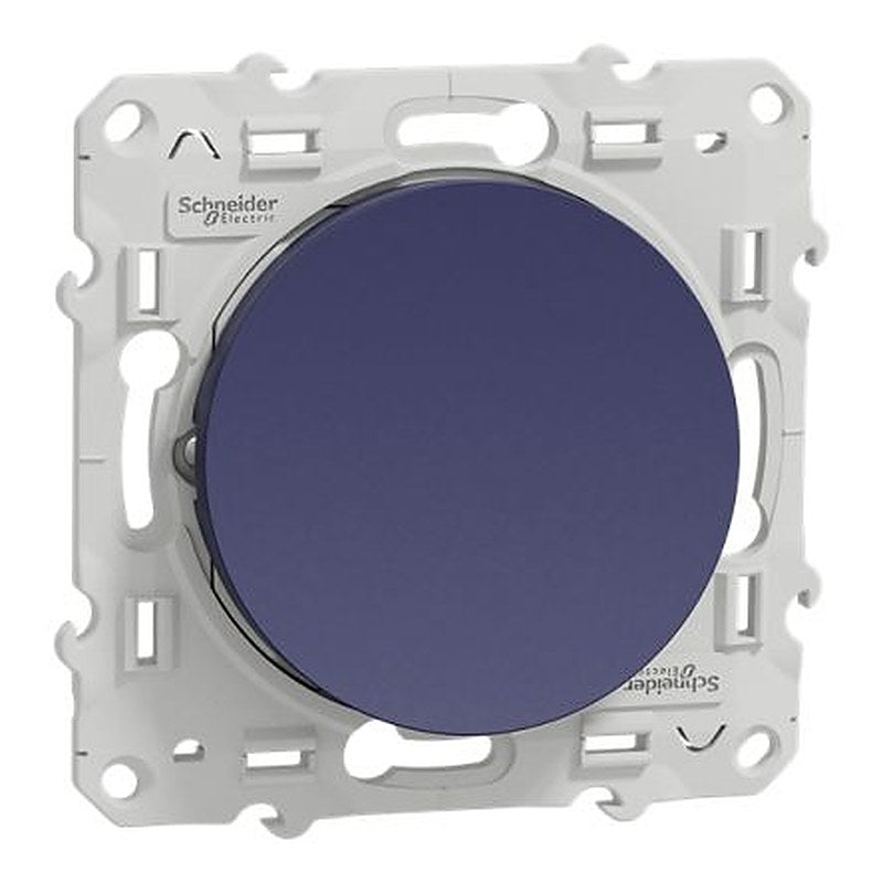Schneider Electric Blue Rocker Light Switch, 1 Gang, Odace 2011