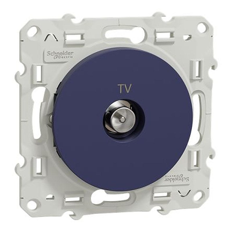 Schneider Electric Blue Male Socket, Flush