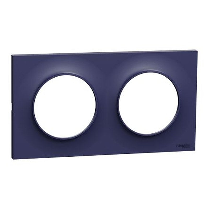 Schneider Electric Blue 2 Gang Cover Plate