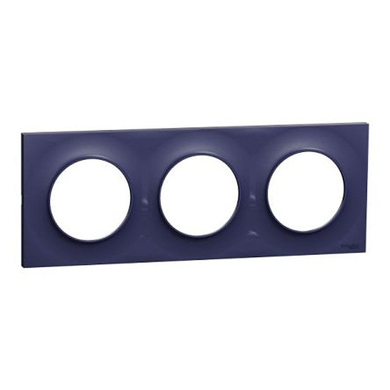 Schneider Electric Blue 3 Gang Cover Plate