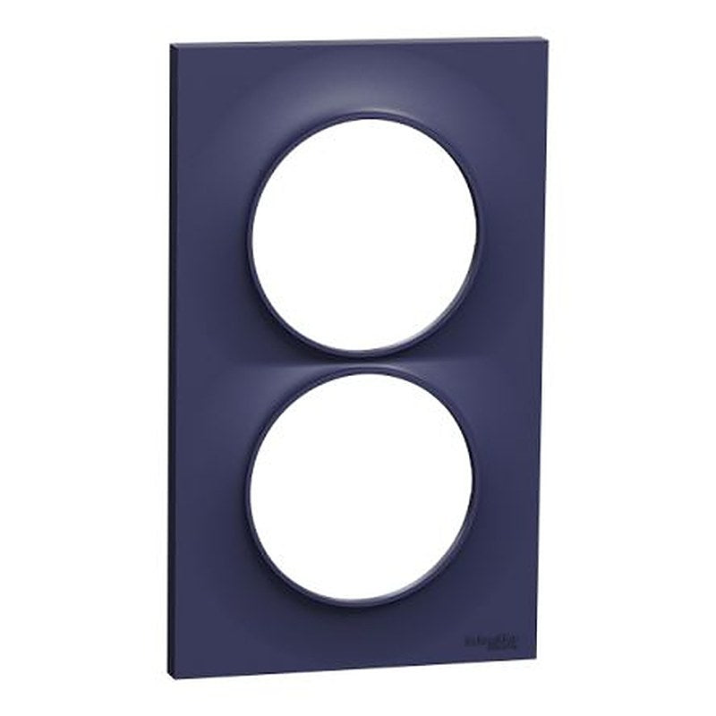 Schneider Electric Blue 2 Gang Cover Plate
