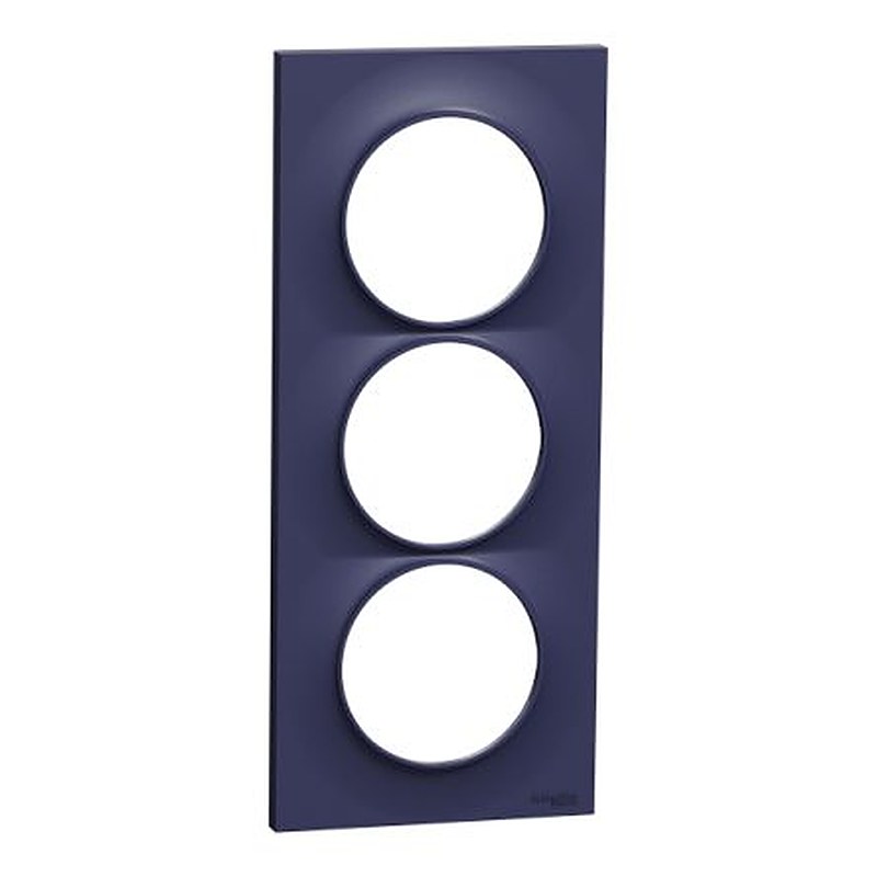 Schneider Electric Blue 3 Gang Cover Plate