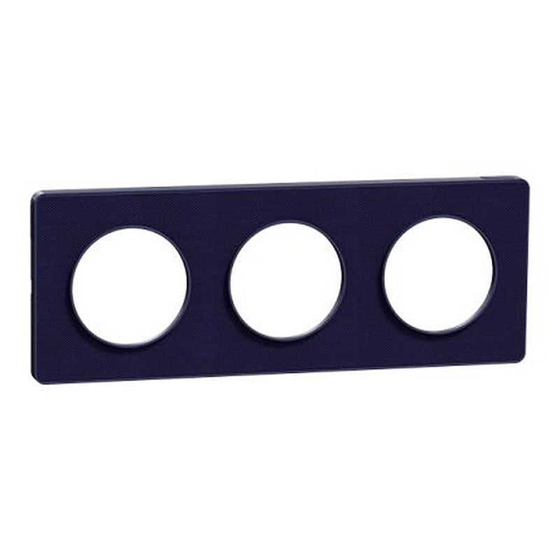 Schneider Electric Blue 3 Gang Cover Plate