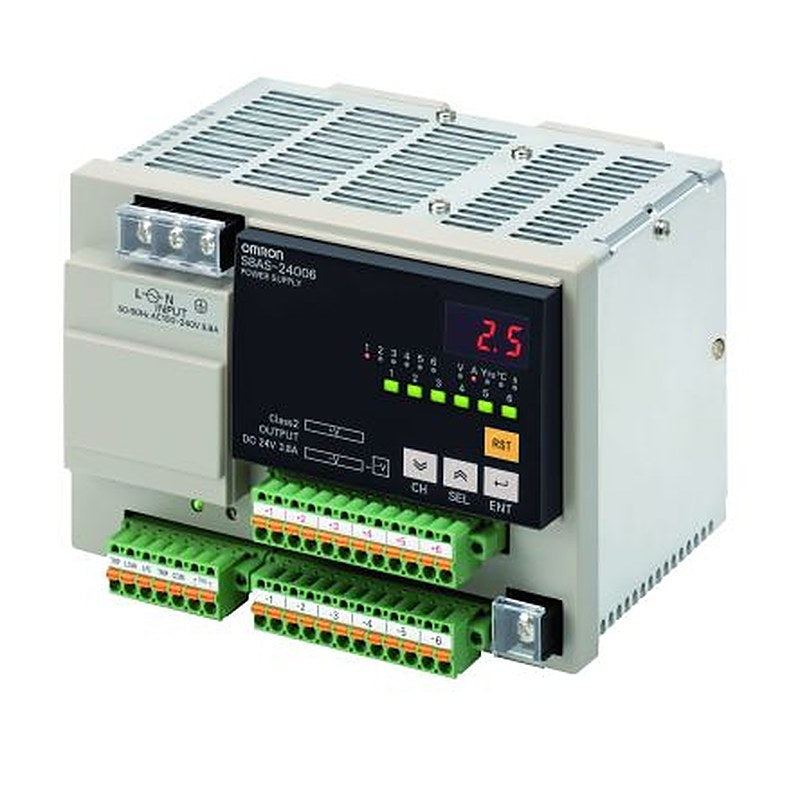 Omron S8AS Switched Mode DIN Rail Power Supply 100V ac 24V dc, 10 A Output 240 W