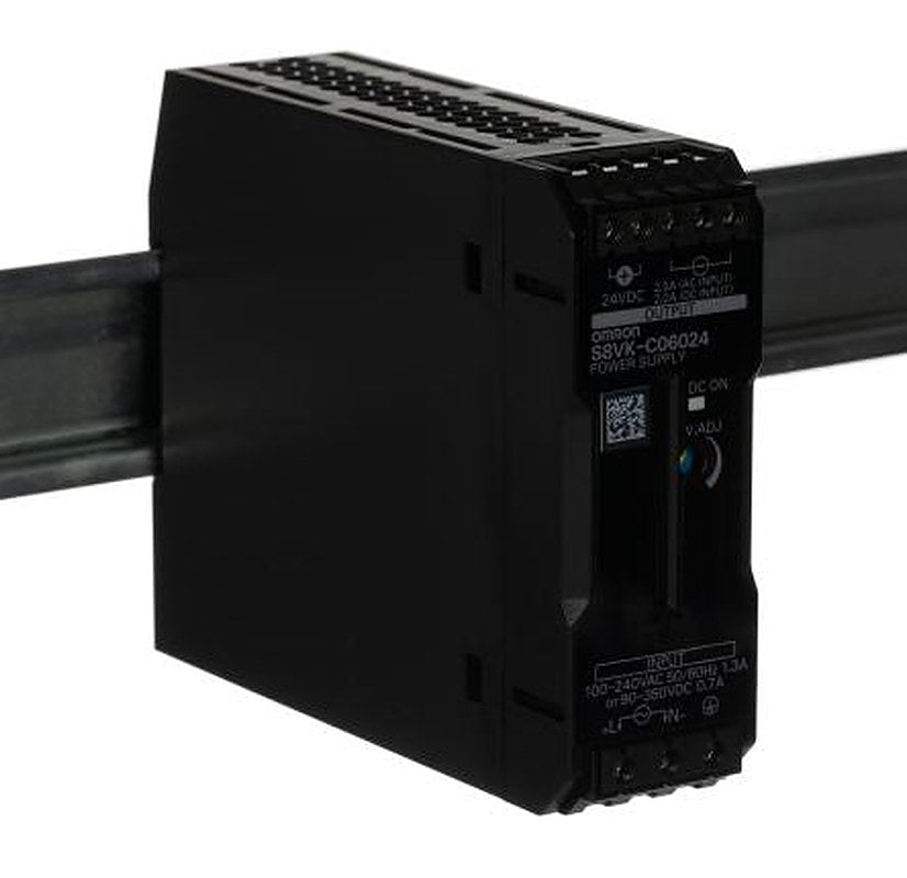 Omron S8VK-C Switched Mode DIN Rail Power Supply 350 V dc, 240V ac AC/DC Input 24V dc, 2.5 A Output DC 60 W