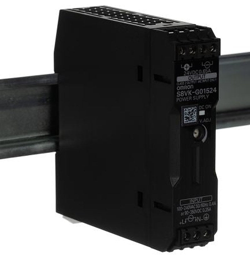 Omron S8VK-G Switch Mode Power Supply DIN Rail Power Supply 240V ac AC/DC Input 24V dc, 650 mA Output DC 15 W