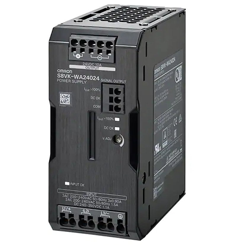 Omron S8VK-W Switched Mode DIN Rail Power Supply 240V ac AC Input 24V dc, 10 A Output DC 240 W