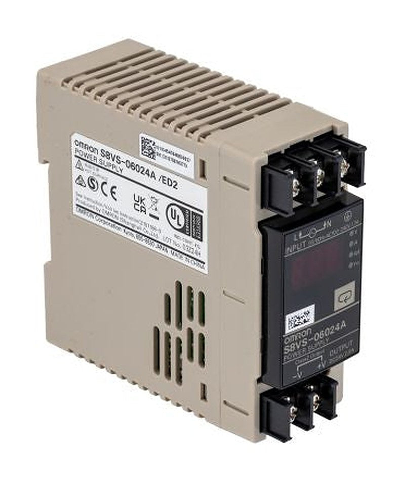 Omron S8VS Switched Mode DIN Rail Power Supply 240V ac AC Input 24V dc, 2.5 A Output DC 60 W