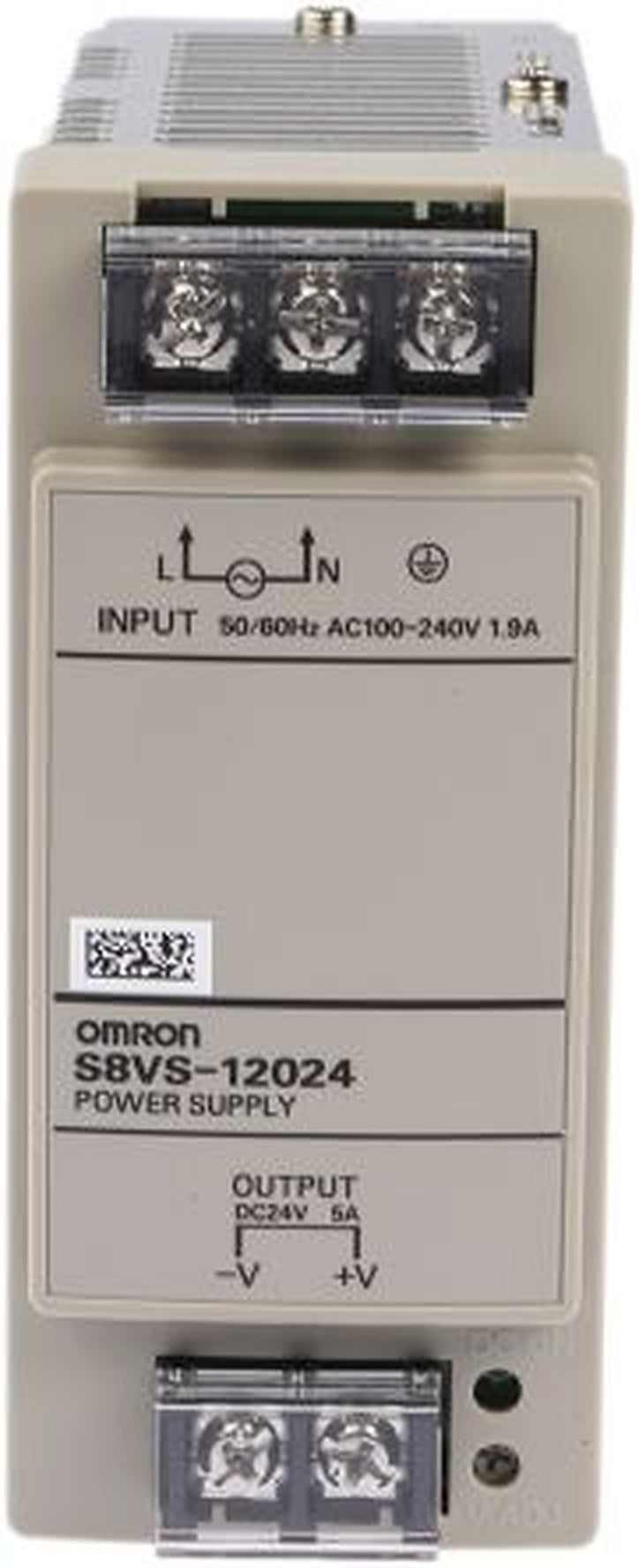 Omron S8VS Switched Mode DIN Rail Power Supply 264V ac AC Input 24V dc, 5 A Output DC 120 W
