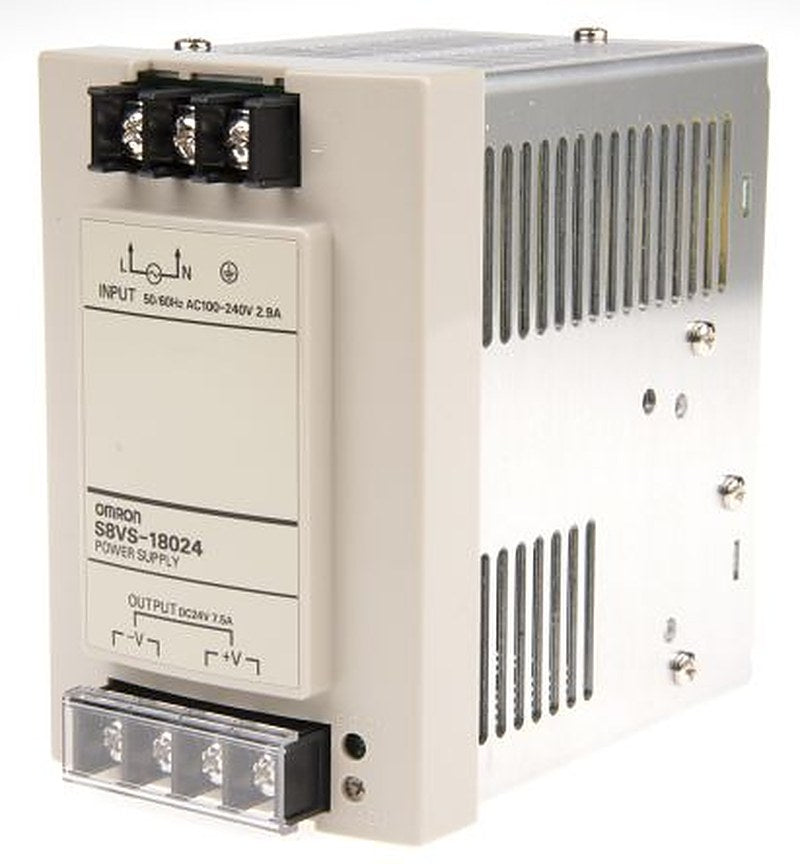 Omron S8VS Power Supply DIN Rail Power Supply 264V ac AC Input 24V dc, 7.5 A Output DC 180 W