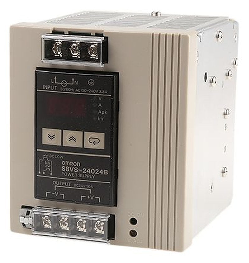 Omron S8VS Switched Mode DIN Rail Power Supply 264V ac AC Input 24V dc, 10 A Output DC 240 W