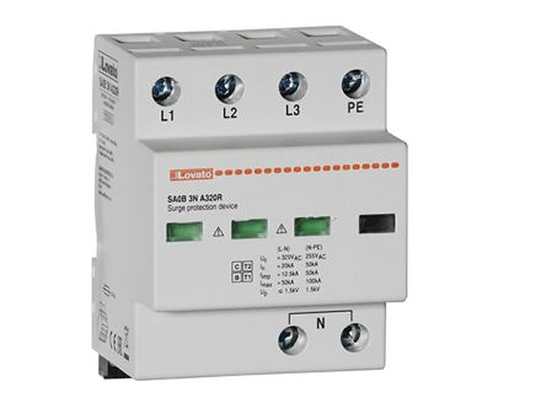 Lovato 1 Phase Surge Protector, 50 kA, 1.5 kV, DIN Rail