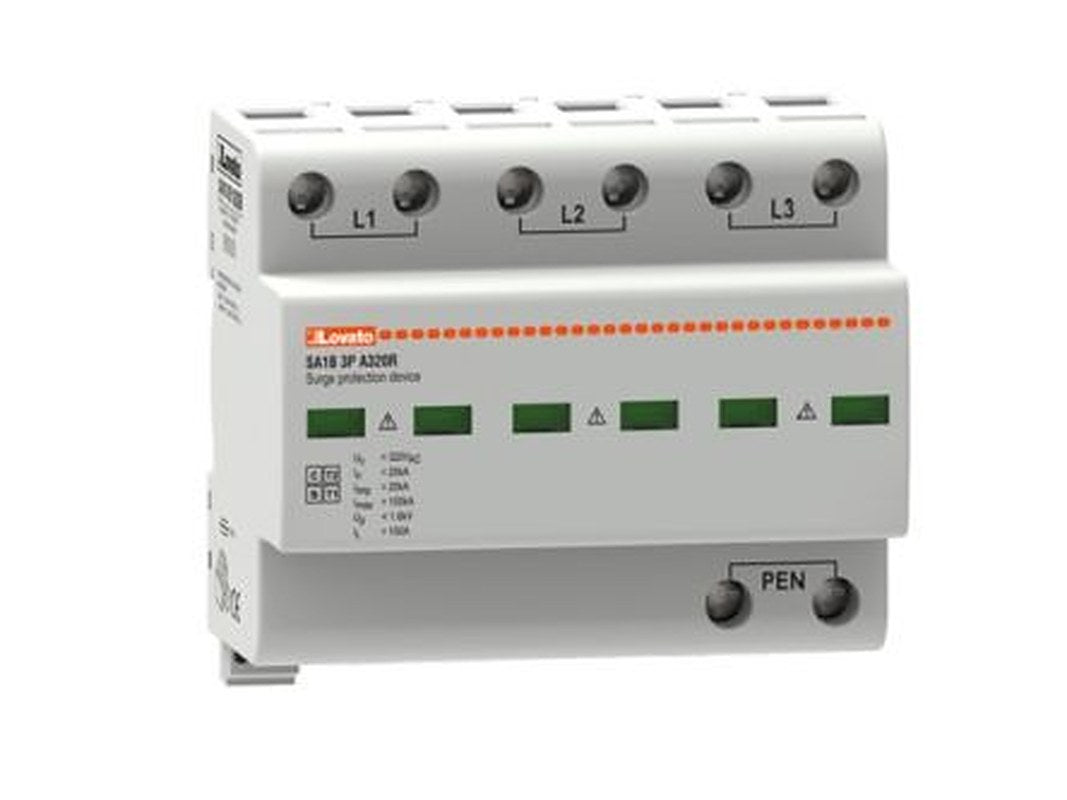 Lovato 1 Phase Surge Protector, 100 kA, 1.4 kV, DIN Rail