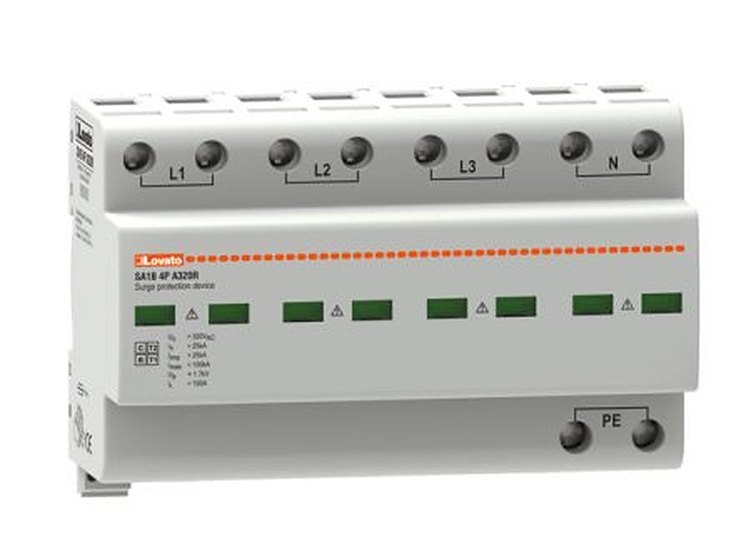 Lovato 1 Phase Surge Protector, 100 kA, 1.4 kV, DIN Rail