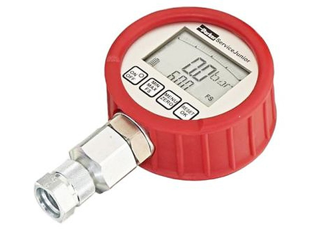 Parker 1/4 in Pressure Gauge, 90 mm, 600 bar, RSCAL