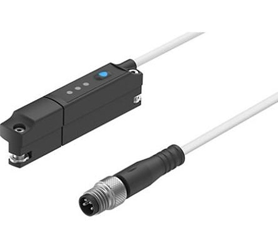 Festo Cable with Plug Pneumatic Cylinder Sensor, IP65, IP68 30V dc, SDAT-MHS LED Indicator, SDAT-MHS-M50-1L-SV-E-0.3-M8