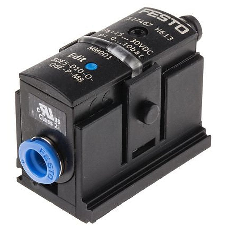 Festo Pressure Sensor, IP40 10 bar 15V dc, 30 V dc 50 °C