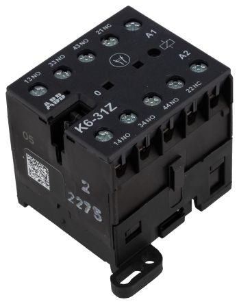 ABB K6-31Z Contactor Relay, 240V dc Coil, 4-Pole, 4 A 690V, 3 NO/1 NC