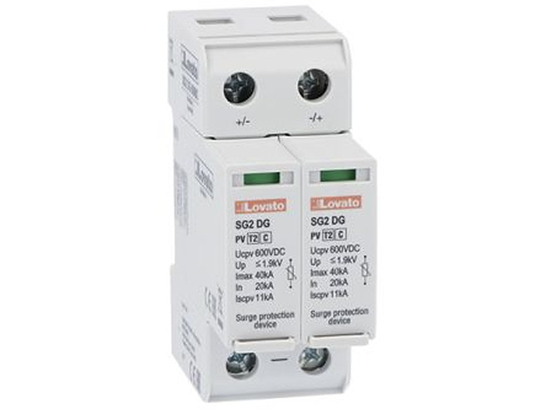 Lovato 1 Phase Surge Protector, 40 kA, 1.9 kV, DIN Rail