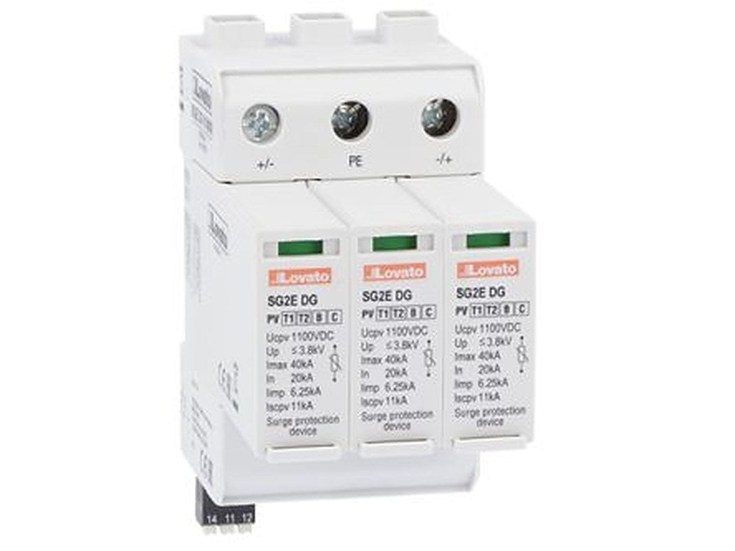 Lovato 1 Phase Surge Protector, 40 kA, 3.8 kV, DIN Rail