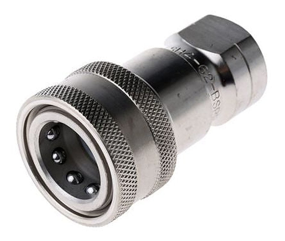 Parker Stainless Steel Hydraulic Quick Connect Coupling Female G 1/8 in, 35 Mpa