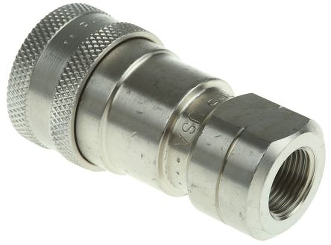 Parker Stainless Steel Hydraulic Quick Connect Coupling Female G 3/8 in, 35 Mpa