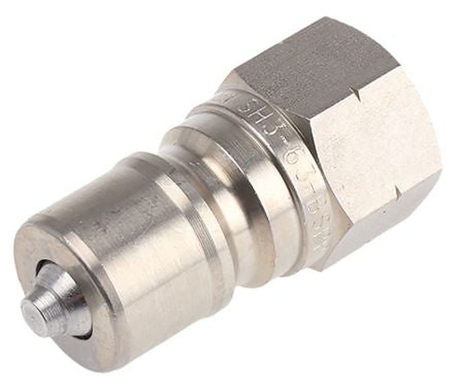 Parker Stainless Steel Hydraulic Quick Connect Coupling Male G 3/8 in, 35 Mpa