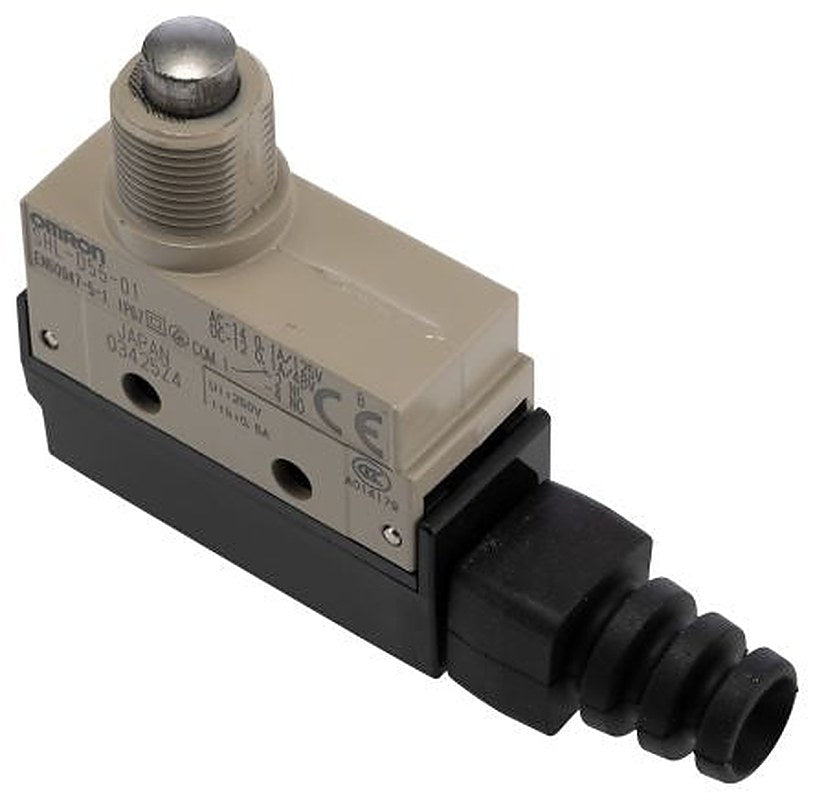 Omron SHL Series Plunger Limit Switch, IP67, Zinc Housing, 125V ac, 2A