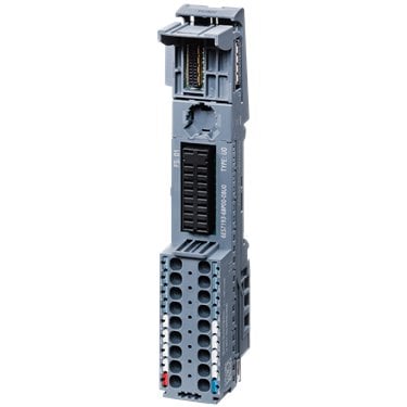 SIPLUS ET 200SP BU20-P16+A0+2B based on 6ES7193-6BP00-0BU0 with conformal coating, -40…+70 °C, BU type U0, push-in terminals, without AUX terminals, bridged to the left, WxH: 20 mm x 117 mm
