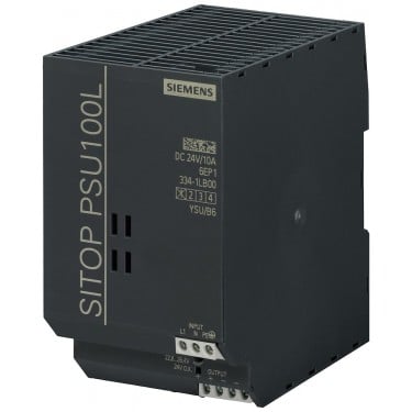 SITOP PSU100L 24 V/10 A Stabilized power supply input: 120/230 V AC, output: DC 24 V/10 A