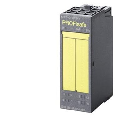 SIMATIC DP, Electronics module f. ET200S, 4/8 F-DI PROFIsafe, 24 V DC, 30 mm overall width, up to Category 4 (EN 954-1)/ SIL3 (IEC61508)/PLE (ISO13849), can also be used in PROFINET configuration with IM 151-3 HF