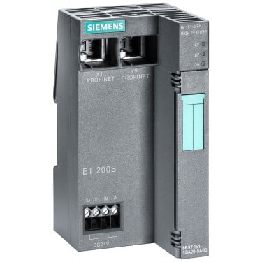 SIMATIC DP, Interface module IM 151-3 PN HF for ET 200S Transmission rate 100 Mbit/s max. 63 I/O modules up to 2 m width can be connected; 2x bus connections via RJ45 incl. termination module
